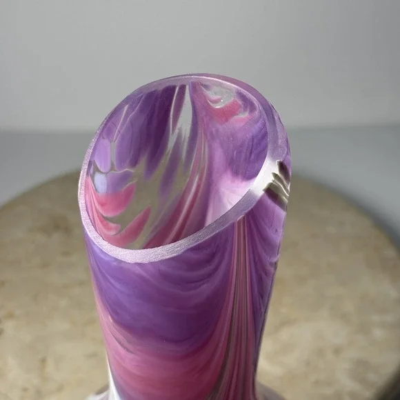 Purple Dorotheenhütte Wolfach Vintage Unikat Reine Handarbeit Glass Vase Germany